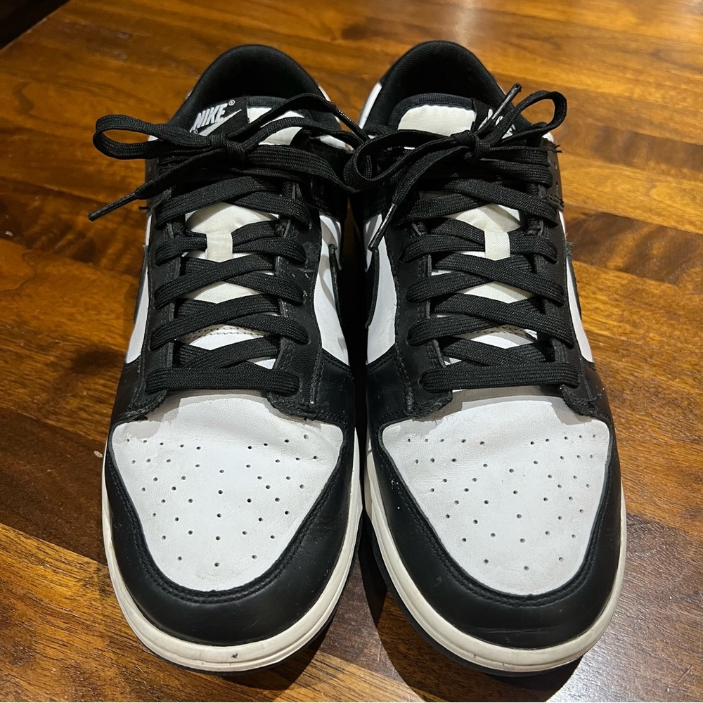 Nike Dunk Low Shoes Mens Size 11 Black White Panda Leather Basketball - Picture 2 of 11